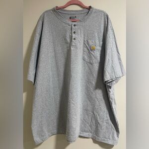 Carhartt Heather Gray Men's Short Sleeve Henley